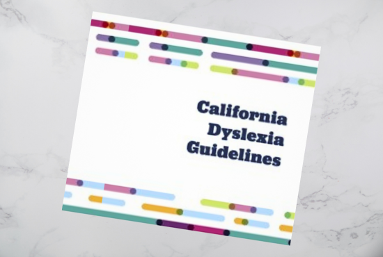 Cover page of CA Dyslexia Guidelines curriculum
