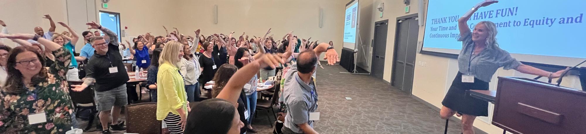 Leaders dancing
